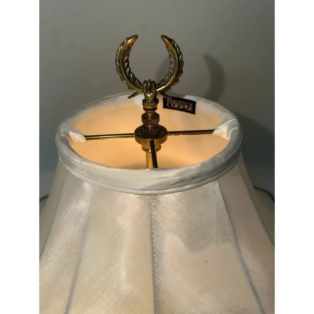 Vintage Frederick Cooper Brass & Marble Urn Table Lamp with Original Shade